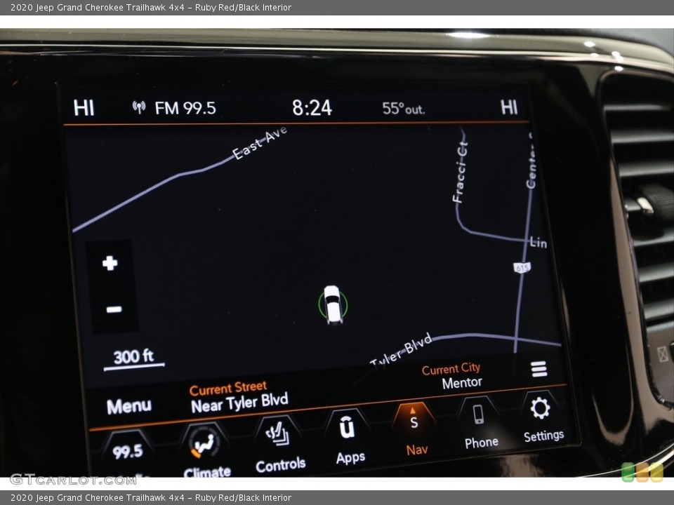 Ruby Red/Black Interior Navigation for the 2020 Jeep Grand Cherokee Trailhawk 4x4 #139959148