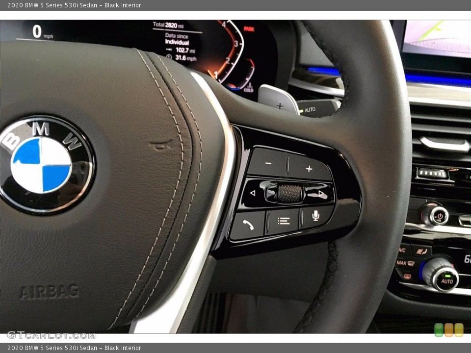Black Interior Steering Wheel for the 2020 BMW 5 Series 530i Sedan #139959644