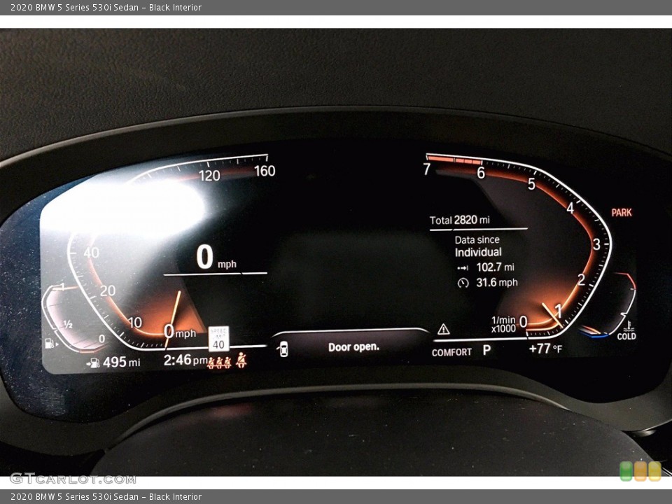 Black Interior Gauges for the 2020 BMW 5 Series 530i Sedan #139959670
