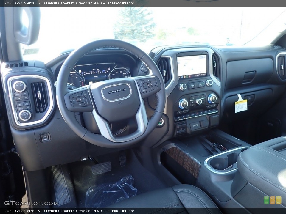 Jet Black Interior Photo for the 2021 GMC Sierra 1500 Denali CabonPro Crew Cab 4WD #139959757