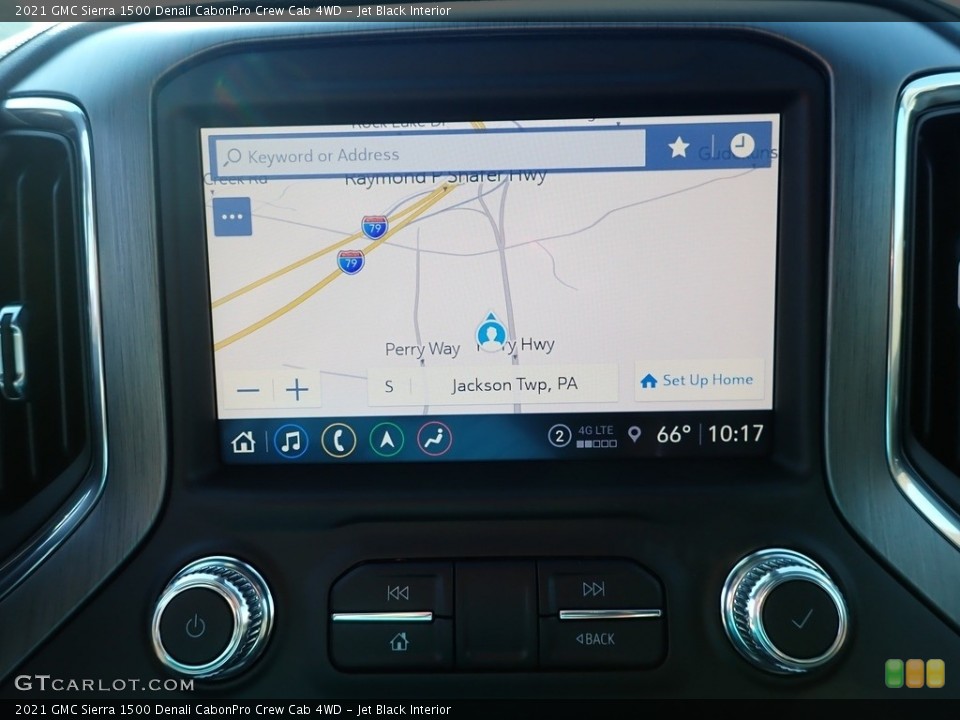 Jet Black Interior Navigation for the 2021 GMC Sierra 1500 Denali CabonPro Crew Cab 4WD #139959853