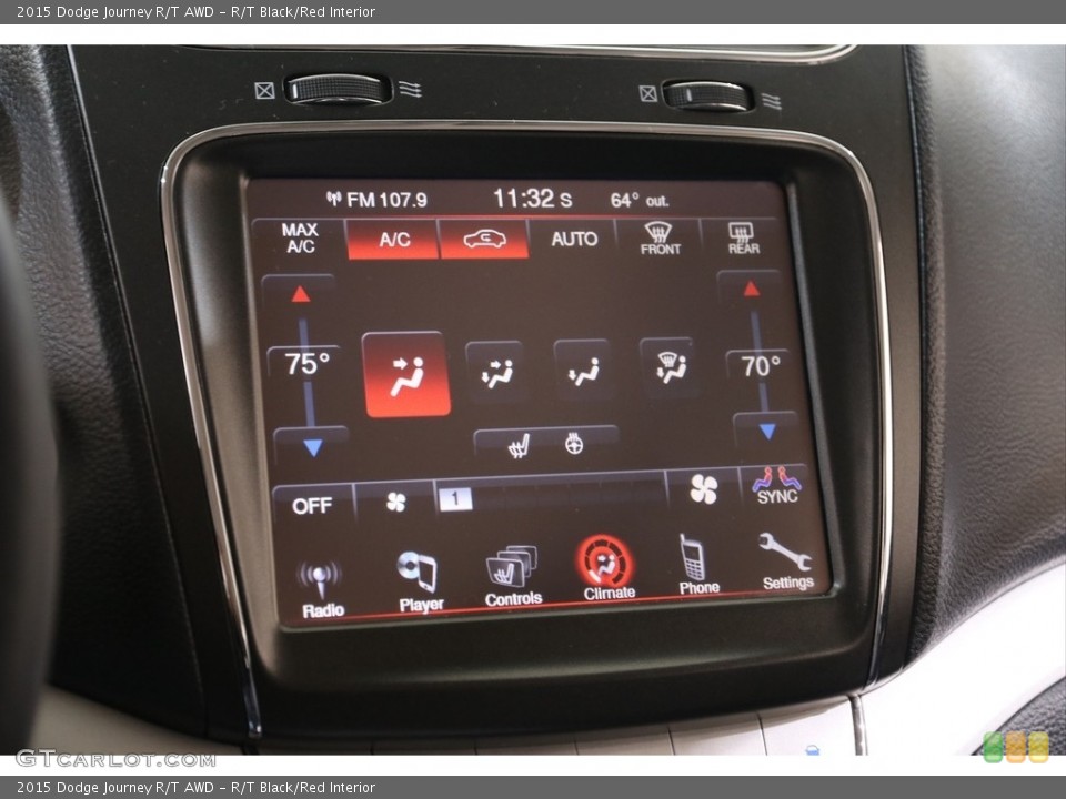 R/T Black/Red Interior Controls for the 2015 Dodge Journey R/T AWD #139961122