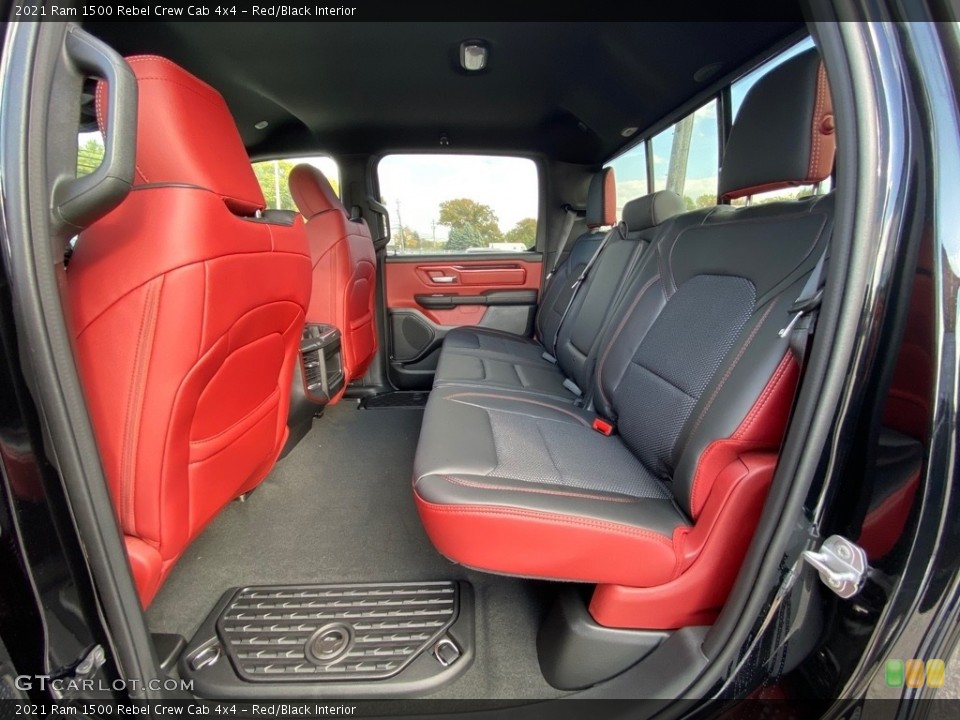 Red/Black Interior Rear Seat for the 2021 Ram 1500 Rebel Crew Cab 4x4 #139961347