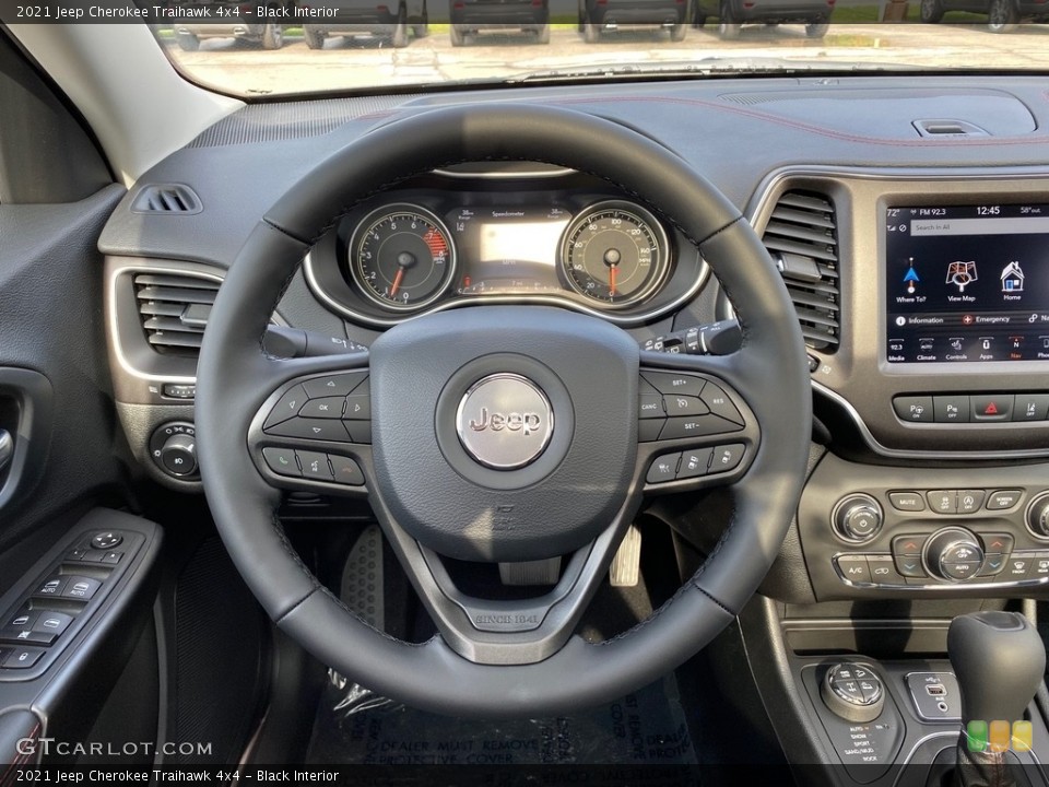 Black Interior Steering Wheel for the 2021 Jeep Cherokee Traihawk 4x4 #139961905