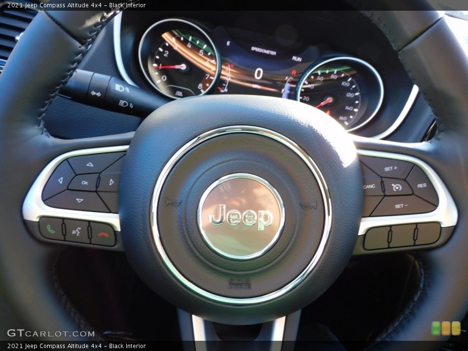 Black Interior Steering Wheel for the 2021 Jeep Compass Altitude 4x4 #139963927