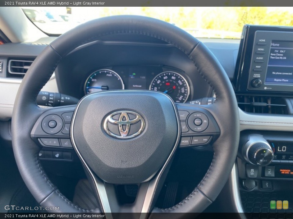 Light Gray Interior Steering Wheel for the 2021 Toyota RAV4 XLE AWD Hybrid #139965679