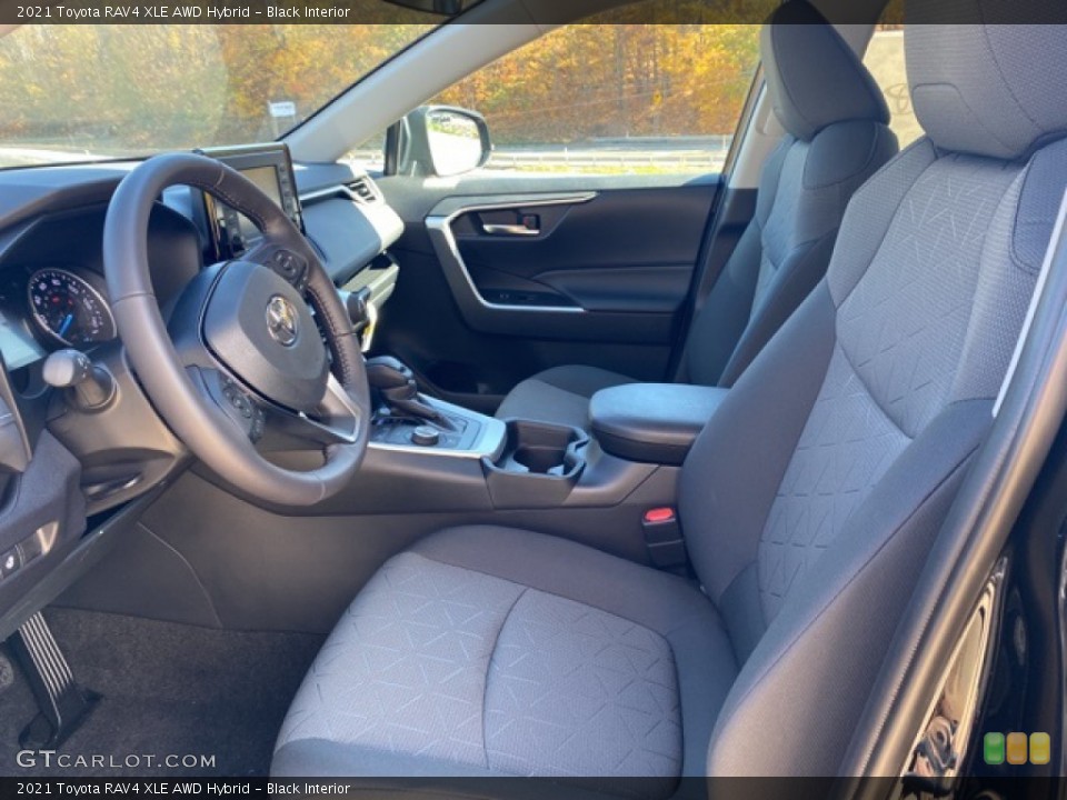 Black Interior Front Seat for the 2021 Toyota RAV4 XLE AWD Hybrid #139966585