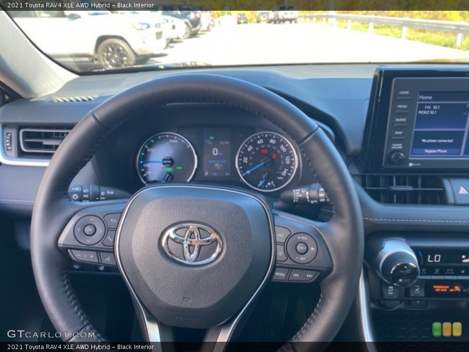 Black Interior Steering Wheel for the 2021 Toyota RAV4 XLE AWD Hybrid #139966603