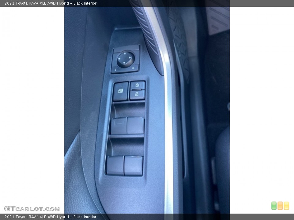 Black Interior Controls for the 2021 Toyota RAV4 XLE AWD Hybrid #139966753