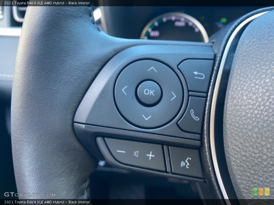 Black Interior Steering Wheel for the 2021 Toyota RAV4 XLE AWD Hybrid #139966783