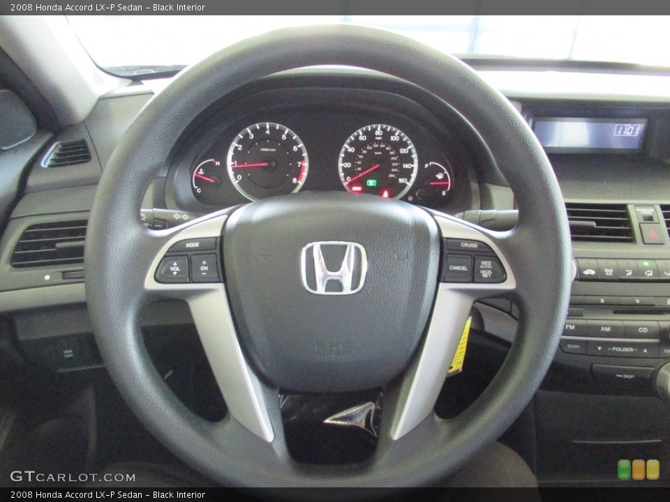 Black Interior Steering Wheel for the 2008 Honda Accord LX-P Sedan #139967557