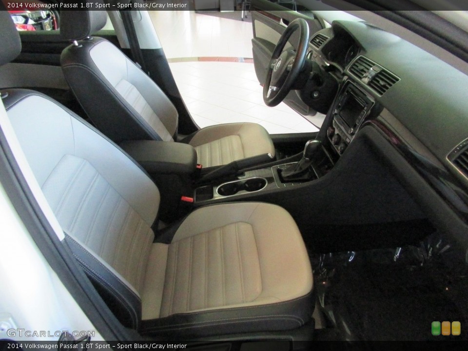 Sport Black/Gray Interior Front Seat for the 2014 Volkswagen Passat 1.8T Sport #139967809
