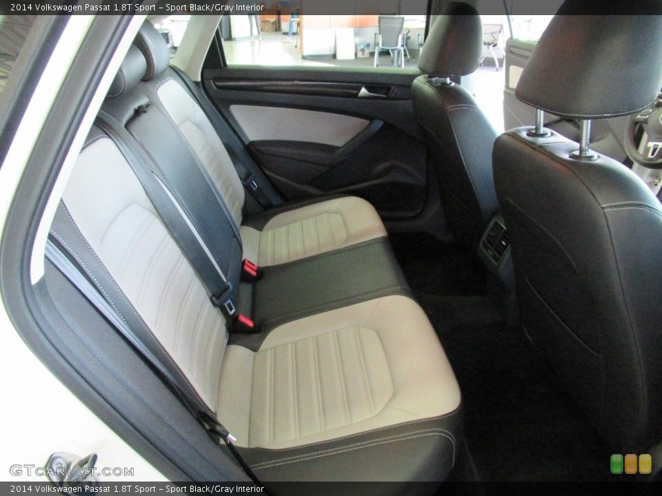 Sport Black/Gray Interior Rear Seat for the 2014 Volkswagen Passat 1.8T Sport #139967842
