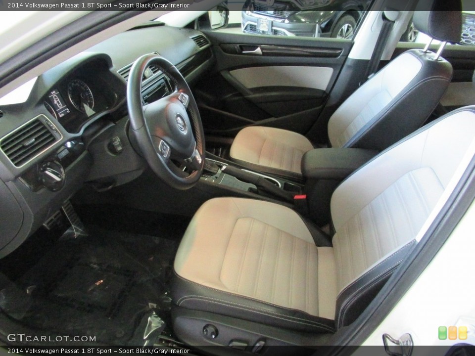 Sport Black/Gray Interior Front Seat for the 2014 Volkswagen Passat 1.8T Sport #139967947