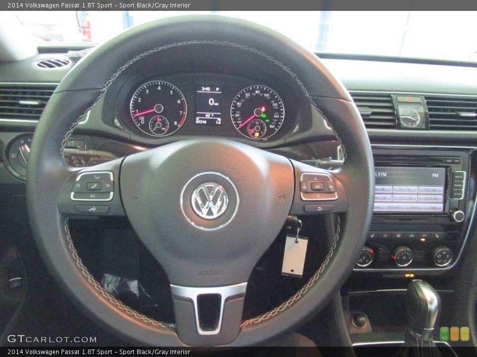 Sport Black/Gray Interior Steering Wheel for the 2014 Volkswagen Passat 1.8T Sport #139967955