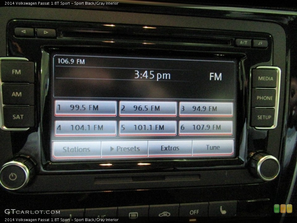 Sport Black/Gray Interior Audio System for the 2014 Volkswagen Passat 1.8T Sport #139968028