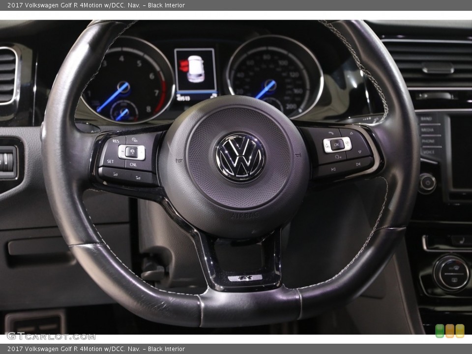 Black Interior Steering Wheel for the 2017 Volkswagen Golf R 4Motion w/DCC. Nav. #139968145