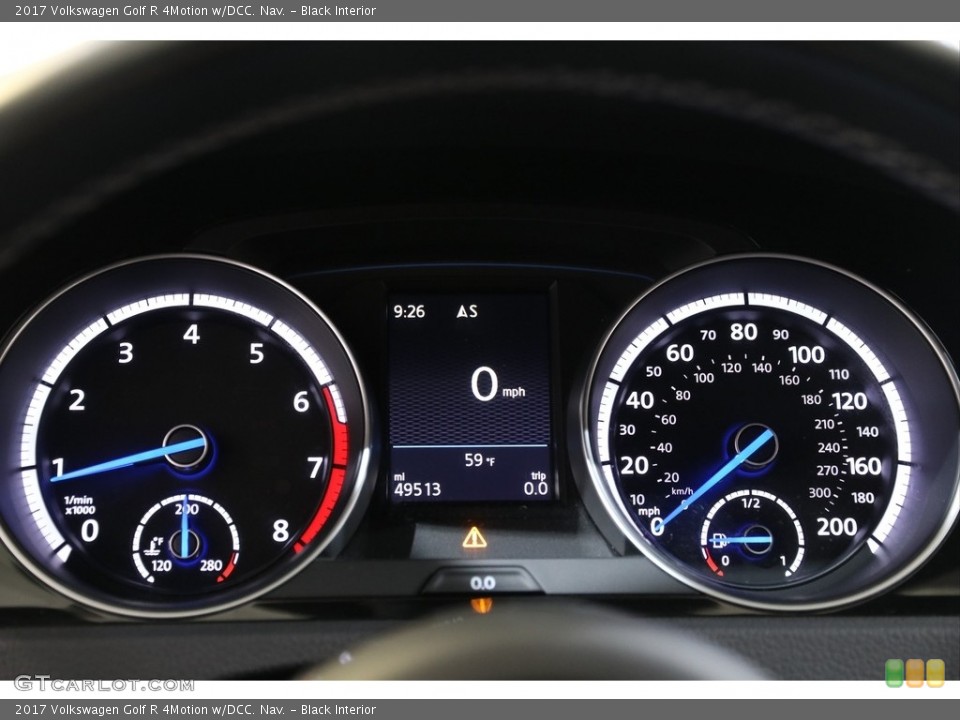 Black Interior Gauges for the 2017 Volkswagen Golf R 4Motion w/DCC. Nav. #139968154