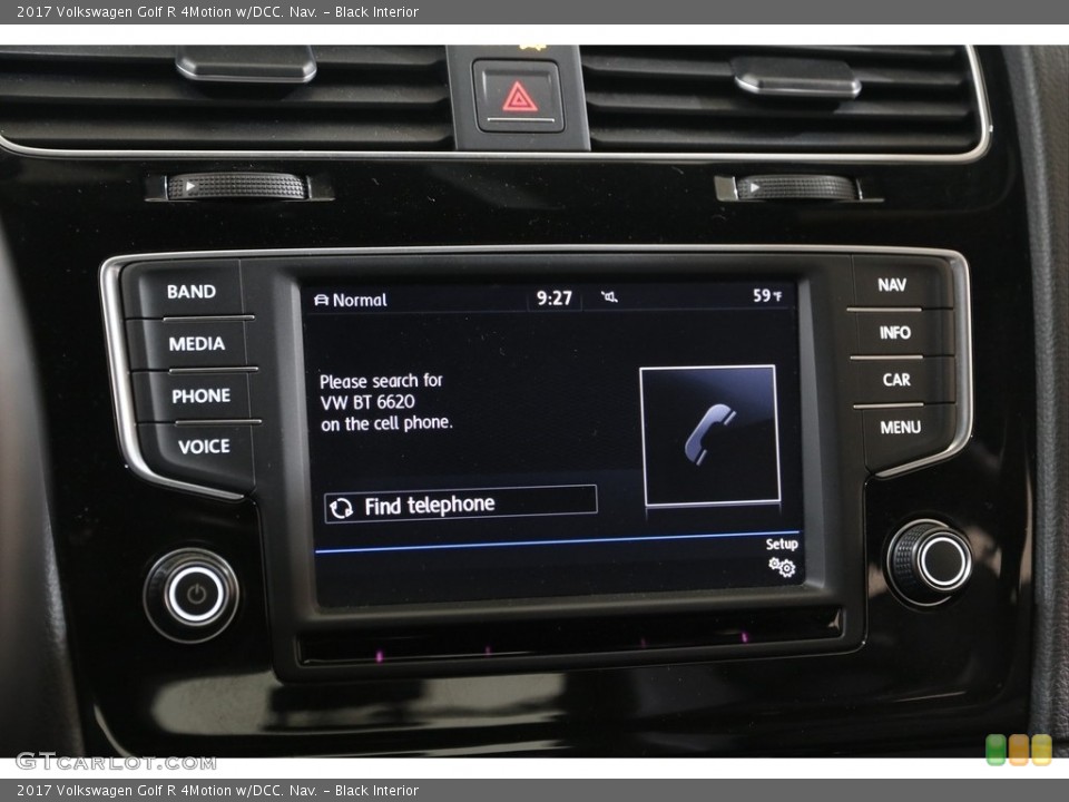 Black Interior Controls for the 2017 Volkswagen Golf R 4Motion w/DCC. Nav. #139968184