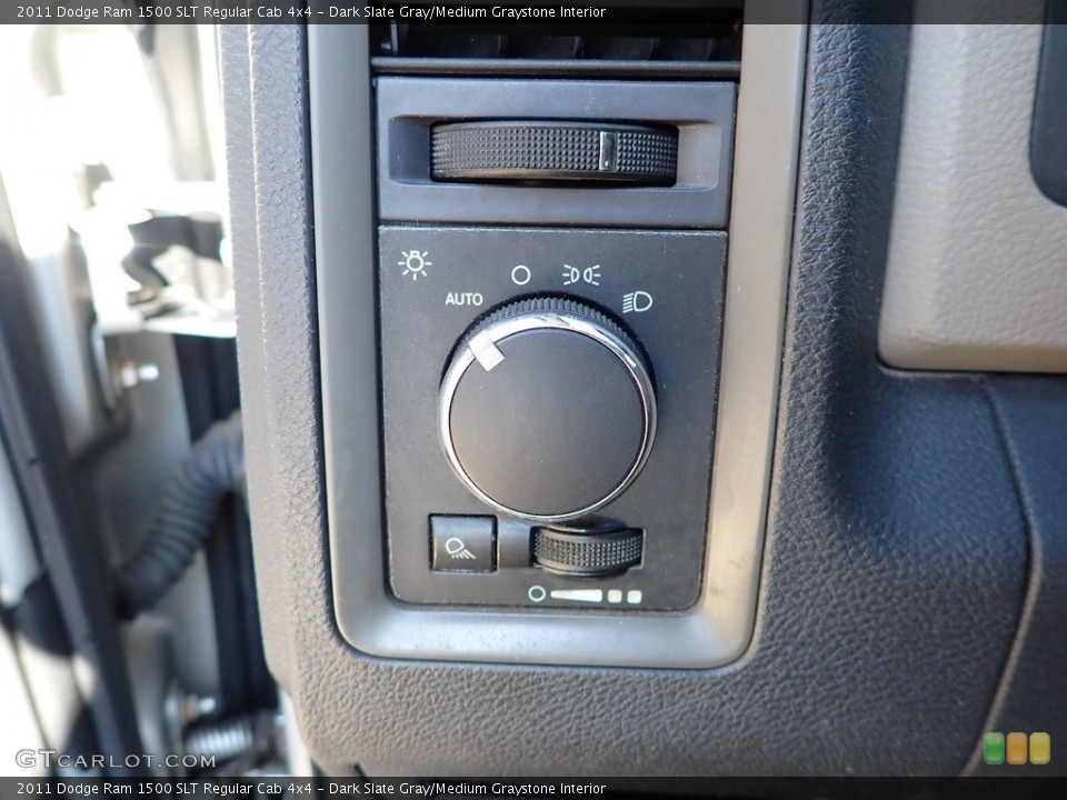 Dark Slate Gray/Medium Graystone Interior Controls for the 2011 Dodge Ram 1500 SLT Regular Cab 4x4 #139968271