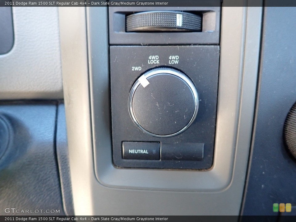 Dark Slate Gray/Medium Graystone Interior Controls for the 2011 Dodge Ram 1500 SLT Regular Cab 4x4 #139968304