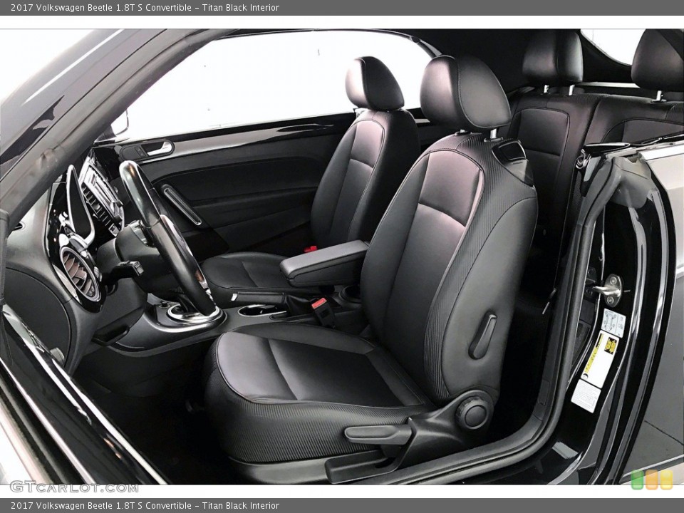 Titan Black Interior Front Seat for the 2017 Volkswagen Beetle 1.8T S Convertible #139970662