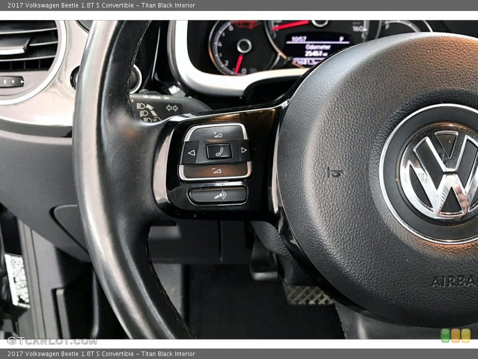 Titan Black Interior Steering Wheel for the 2017 Volkswagen Beetle 1.8T S Convertible #139970743