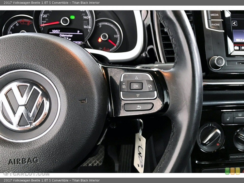 Titan Black Interior Steering Wheel for the 2017 Volkswagen Beetle 1.8T S Convertible #139970770