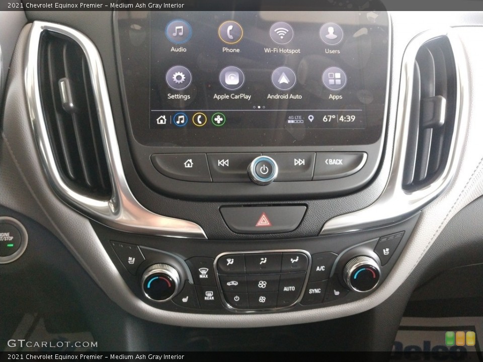 Medium Ash Gray Interior Controls for the 2021 Chevrolet Equinox Premier #139971103