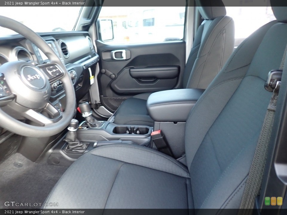 Black Interior Front Seat for the 2021 Jeep Wrangler Sport 4x4 #139973677