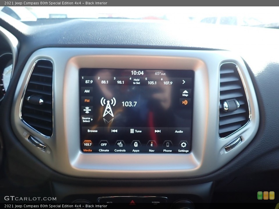 Black Interior Controls for the 2021 Jeep Compass 80th Special Edition 4x4 #139974226