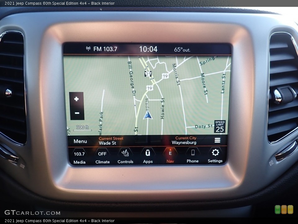 Black Interior Navigation for the 2021 Jeep Compass 80th Special Edition 4x4 #139974256