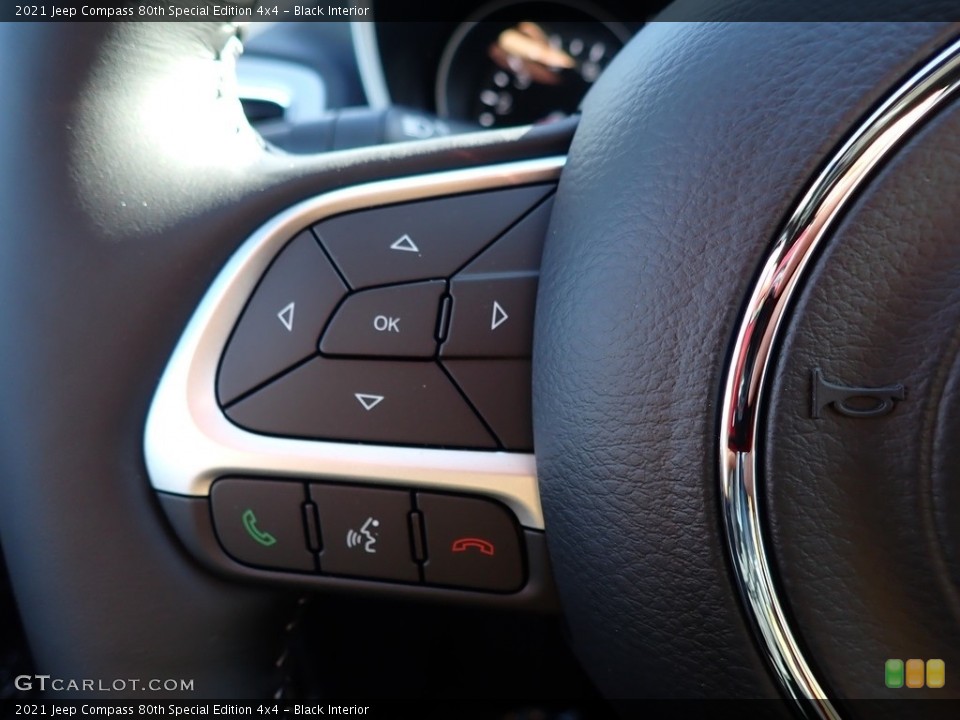 Black Interior Steering Wheel for the 2021 Jeep Compass 80th Special Edition 4x4 #139974331