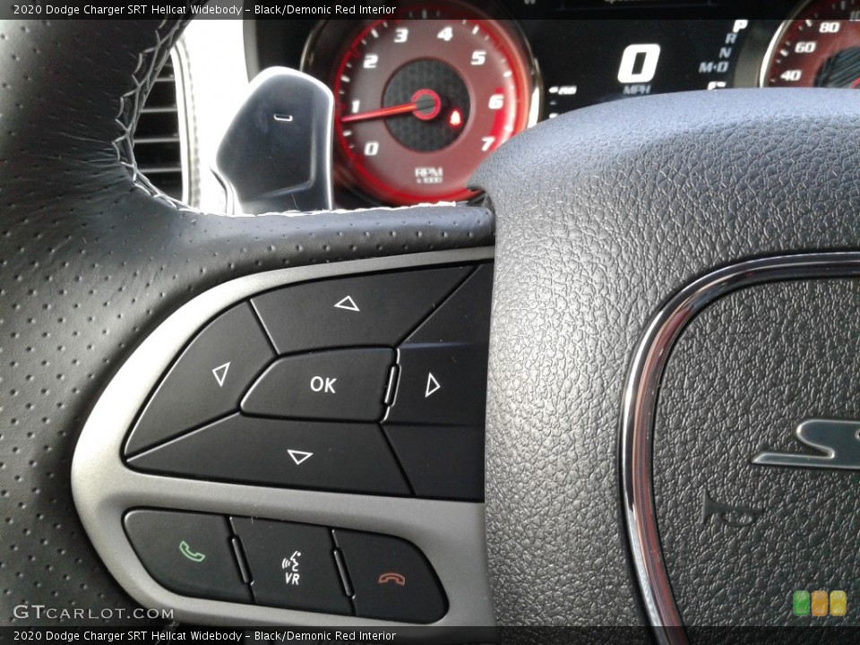 Black/Demonic Red Interior Steering Wheel for the 2020 Dodge Charger SRT Hellcat Widebody #139974499