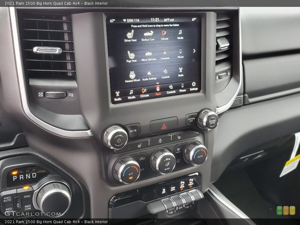 Black Interior Controls for the 2021 Ram 1500 Big Horn Quad Cab 4x4 #139974664
