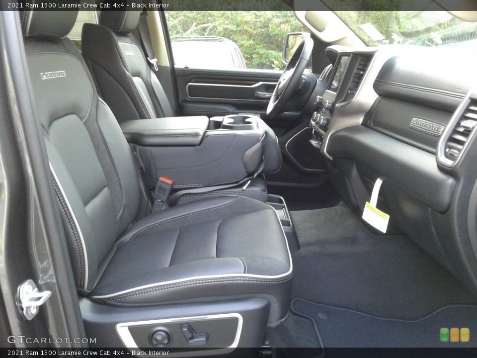 Black Interior Front Seat for the 2021 Ram 1500 Laramie Crew Cab 4x4 #139976068