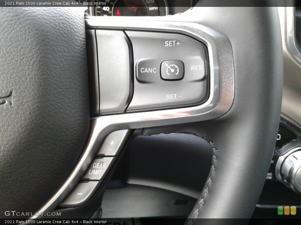Black Interior Steering Wheel for the 2021 Ram 1500 Laramie Crew Cab 4x4 #139976152