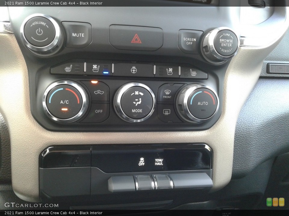 Black Interior Controls for the 2021 Ram 1500 Laramie Crew Cab 4x4 #139976290
