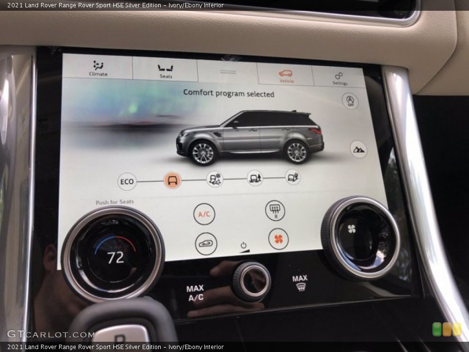 Ivory/Ebony Interior Controls for the 2021 Land Rover Range Rover Sport HSE Silver Edition #139976522
