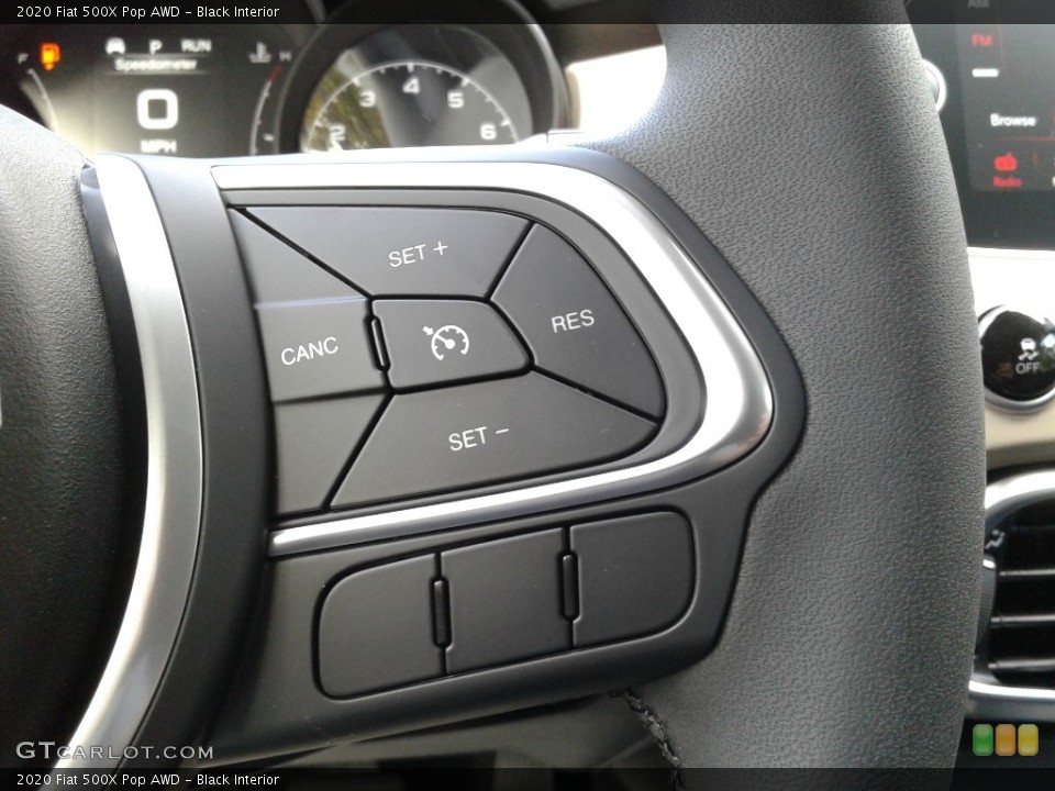 Black Interior Steering Wheel for the 2020 Fiat 500X Pop AWD #139977045