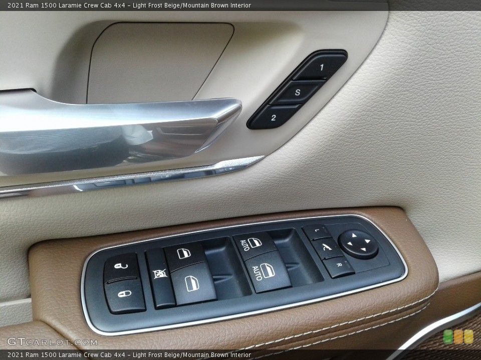 Light Frost Beige/Mountain Brown Interior Controls for the 2021 Ram 1500 Laramie Crew Cab 4x4 #139977625
