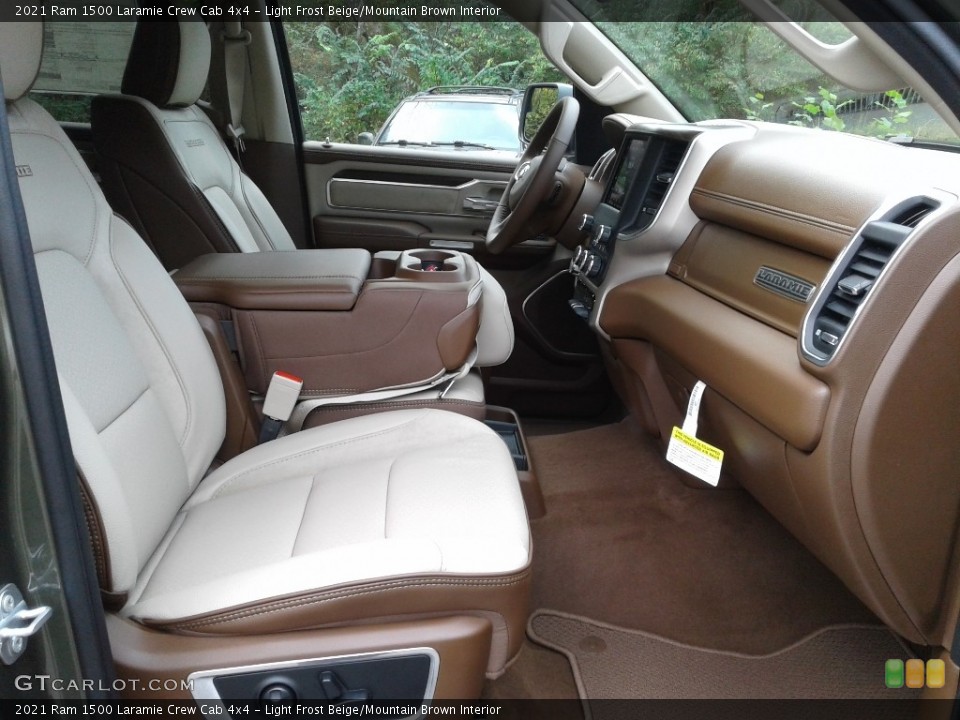 Light Frost Beige/Mountain Brown Interior Front Seat for the 2021 Ram 1500 Laramie Crew Cab 4x4 #139977793