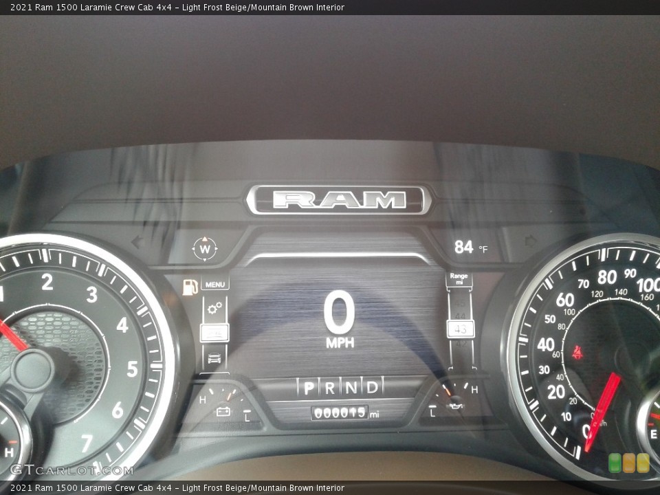 Light Frost Beige/Mountain Brown Interior Gauges for the 2021 Ram 1500 Laramie Crew Cab 4x4 #139977895
