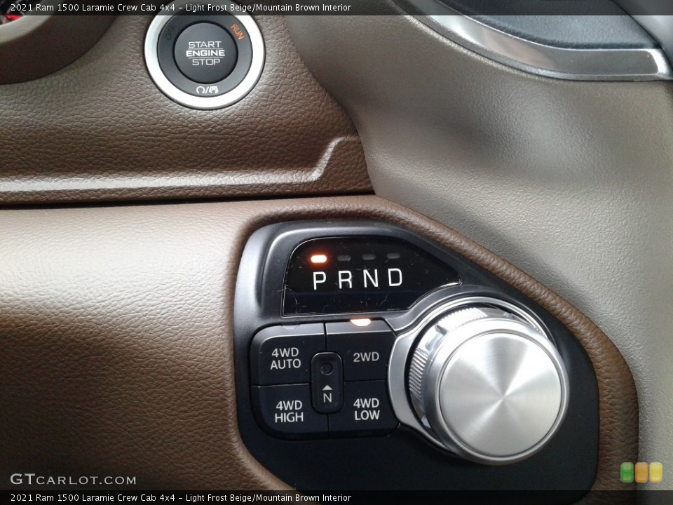 Light Frost Beige/Mountain Brown Interior Transmission for the 2021 Ram 1500 Laramie Crew Cab 4x4 #139977916