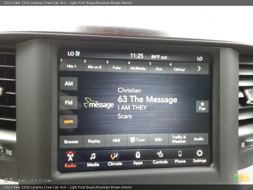Light Frost Beige/Mountain Brown Interior Audio System for the 2021 Ram 1500 Laramie Crew Cab 4x4 #139977940