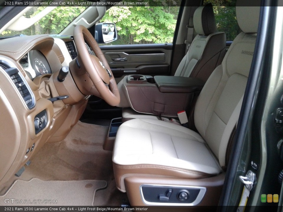 Light Frost Beige/Mountain Brown Interior Front Seat for the 2021 Ram 1500 Laramie Crew Cab 4x4 #139978470