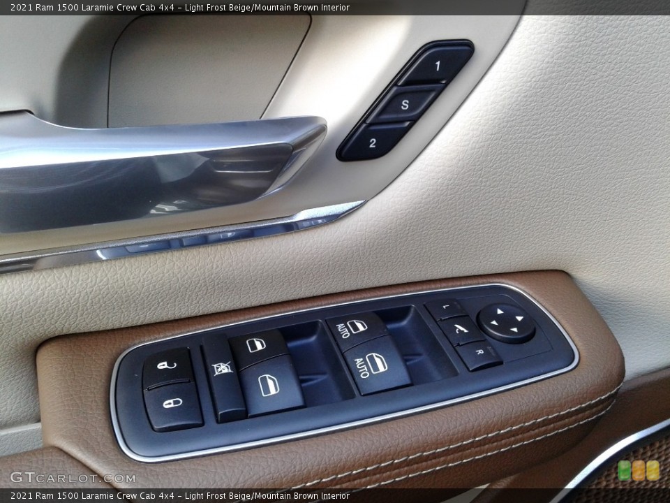 Light Frost Beige/Mountain Brown Interior Controls for the 2021 Ram 1500 Laramie Crew Cab 4x4 #139978498