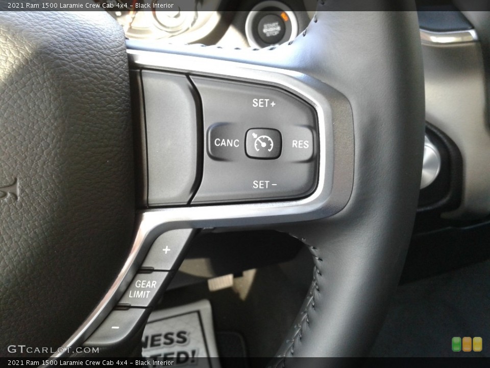 Black Interior Steering Wheel for the 2021 Ram 1500 Laramie Crew Cab 4x4 #139980382