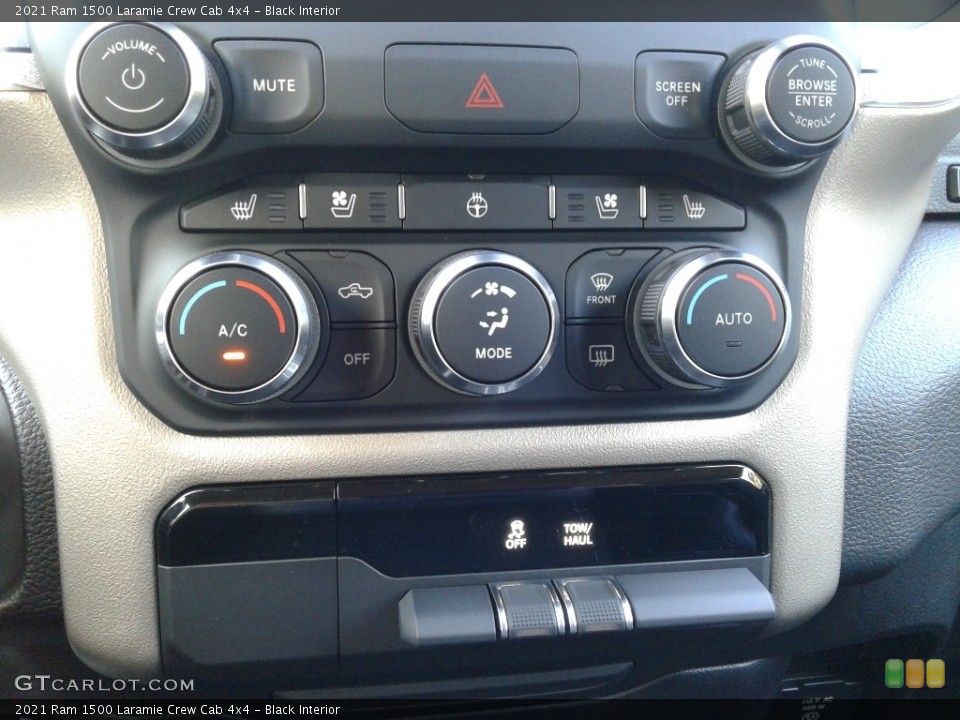 Black Interior Controls for the 2021 Ram 1500 Laramie Crew Cab 4x4 #139980505