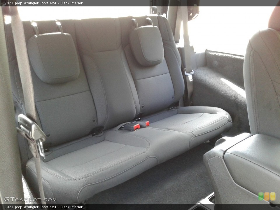 Black Interior Rear Seat for the 2021 Jeep Wrangler Sport 4x4 #139981615
